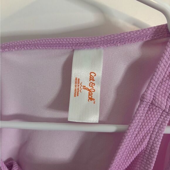 CAT & JACK Pink  Swimsuit with Ruffle Detail size 5T EUC - Picture 2 of 2